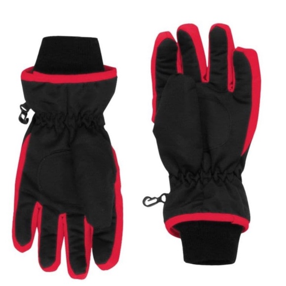 BOYS NIKE THINSULATE INSULATION GLOVES YOUTH RED BLACK - Picture 2 of 13